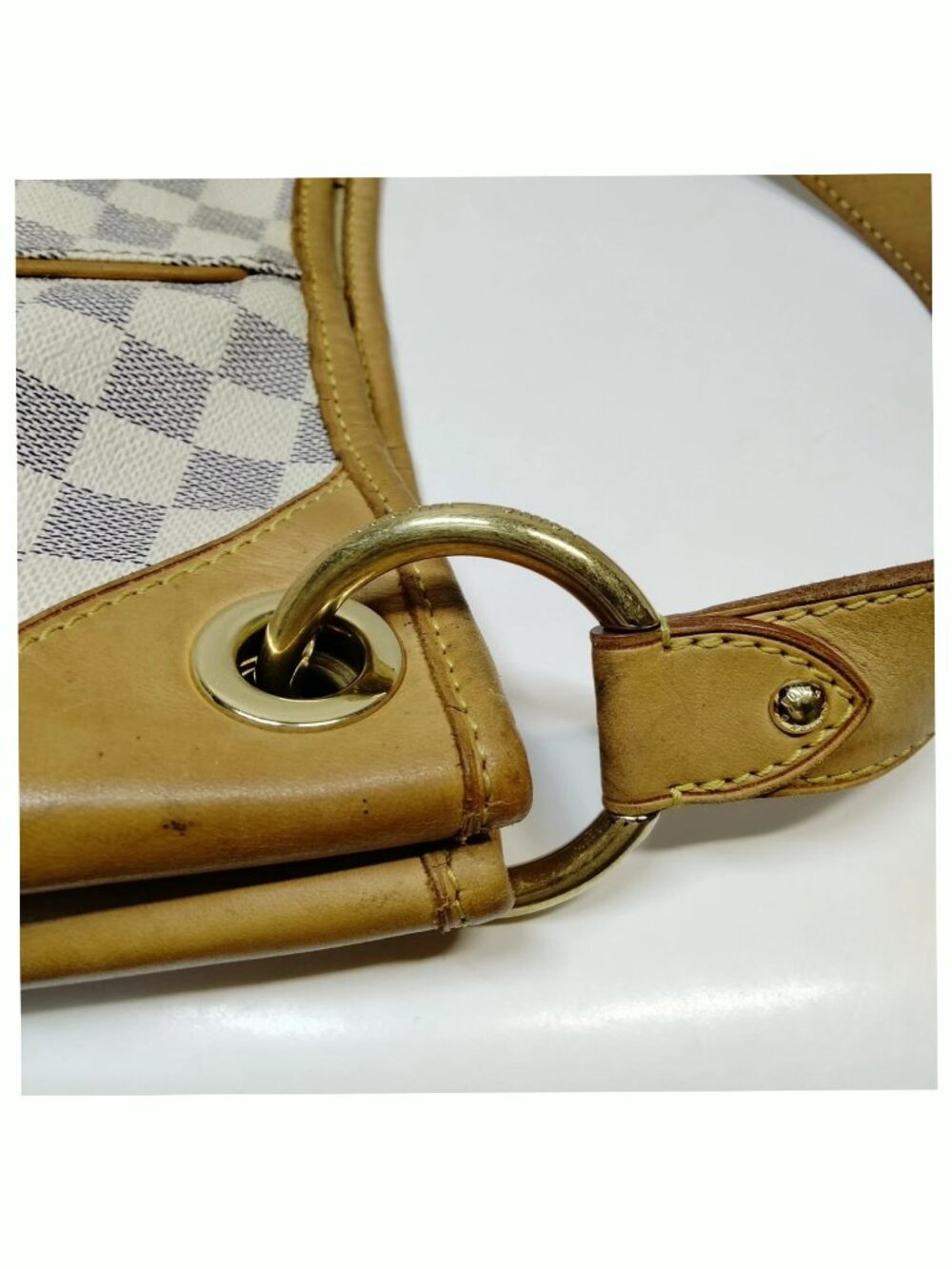 Authentic Louis Vuitton Galliera GM Damier Azur Hobo Shoulder Bag Large LV Tote - Picture 9 of 16